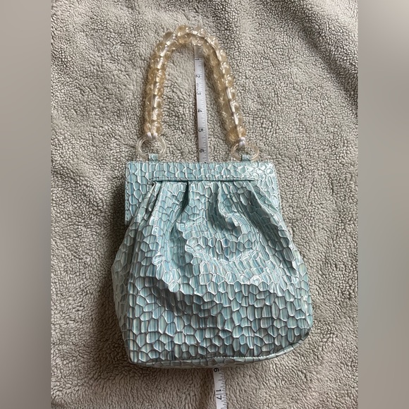SOLDSOLDSOLDMaryam Nassir Zadeh Glow Purse Hangbag Sky Fish beaded handle strap - Picture 7 of 16